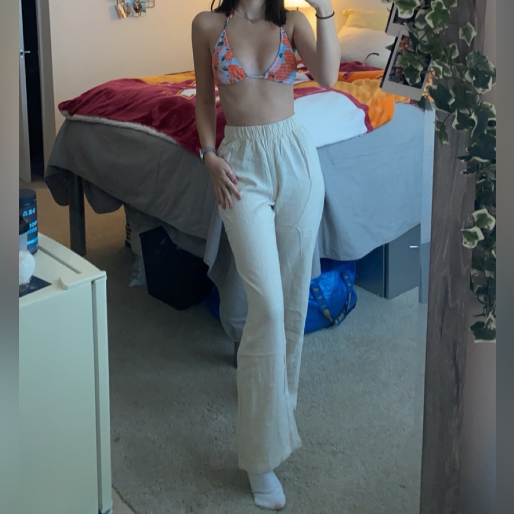 SHEIN Linen Beach Pants
